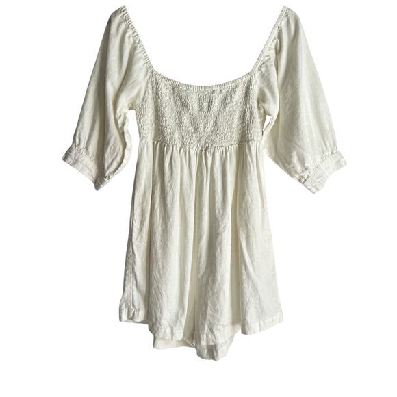 Free People Jen's Pirate‎ Booty Gwendolyn Playsuit Size Medium Cream White - Picture 1 of 8